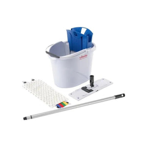 Vileda UltraSpeed Mini Starter Kit 1xMini Mopphalter, 1xTeleskopstiel, 1xMicrofasermopp,1xUltraSpeed Eimer mit Wringer - daclean.de