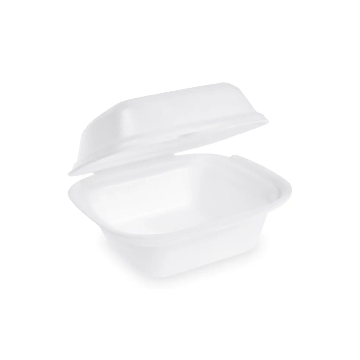 XPS Burgerbox weiß 145 x 133 x 75 mm (Größe: L) [125 St.] | Thermo - Verpackung Klappdeckel - daclean.de