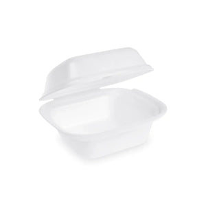 XPS Burgerbox weiß 145 x 133 x 75 mm (Größe: L) [125 St.] | Thermo - Verpackung Klappdeckel - daclean.de