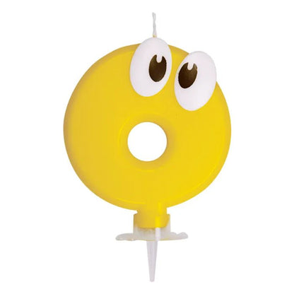 Zahlenkerze Smile – 80 mm Höhe – 1 Stück (Zahl wählbar) - daclean.de