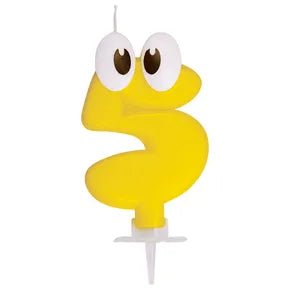 Zahlenkerze Smile – 80 mm Höhe – 1 Stück (Zahl wählbar) - daclean.de